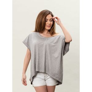 Damen Garment Dyed T-Shirt - grey
